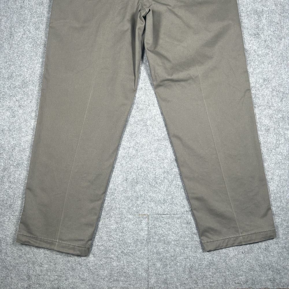 Vintage Lee Chino Pants Men's Size 32x30(32x28) Beige Barrel Wide Leg Fit - Picture 12 of 16